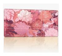 Tappetino da gioco con zone per MTG Magic The Gathering, 61 x 35,6 cm con cuciture TCG Trading Card Play Mat Commander Board Game Mats Superficie in gomma liscia Battle Game Desk Mat, Pink Peony