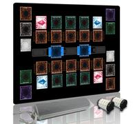 Tappetino da gioco cucito per Yugioh, 2 giocatori, Master Rule Duel Field Zones, grande tappetino da gioco di carte, design artistico originale e accessori (Basic3)