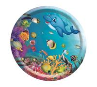 Tappetino da gioco d'acqua per gatti - gonfiabile per letto refrigerante rotondo per attività domestica, dispositivo di allenamento portatile, comodo per il riposo per interni |