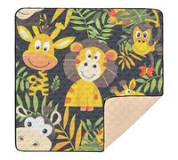 Tappetino da gioco per attività del bambino, imbottito, morbido, per attività all'aperto, per interni ed esterni, portatile, pieghevole, per bambini, bambini, neonati, 127 x 127 cm, alfombra de juegos