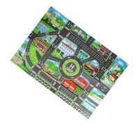 Tappetino Da Gioco Per Auto Per Bambini - Pista Per Camion Di Macchinine, Layout Colorato Della Città, Tappeti Con Mappa 33 X 22 Pollici | Tappetino Da Gioco Interattivo Per Bambini, Camera D