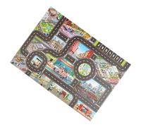 Tappetino da gioco per auto per bambini,Tappeto per auto per bambini - Tappeti con mappa | Tappeto per bambini 33 x 22 pollici Tappeti per auto per macchinine giocattolo per bambini, Tappetino da gioc