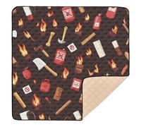 Tappetino da gioco per bambini con estintore per non fumare, morbido, imbottito, per interni ed esterni, portatile, per gattonare i bambini, 127 x 127 cm