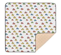 Tappetino da gioco per bambini con macchinine, antiscivolo, per interni ed esterni, leggero, per bambini, 127 x 127 cm