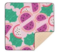 Tappetino da gioco per bambini con simpatico frutto del drago, rosa, morbido, spesso, per interni ed esterni, impermeabile, per gattonare il bambino, 127 x 127 cm