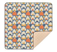 Tappetino da gioco per bambini con tradizione giapponese, con sushi, grande, elegante, lavabile, per la pancia, per bambini, 127 x 127 cm