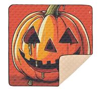 Tappetino da gioco per bambini con zucca che piange di Halloween, grande, antiscivolo, per palestra e attività, leggero, imbottito, per neonati, 127 x 127 cm