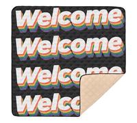 Tappetino da gioco per bambini, grande, antiscivolo, bianco, 1 pezzo, pieghevole, per attività e intrattenimento, 127 x 127 cm, alfombra de juegos