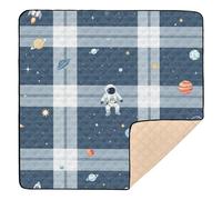 Tappetino da gioco per bambini, imbottito, morbido, traspirante, per bambini, 127 x 127 cm, colore: blu ardesia