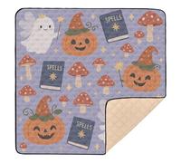 Tappetino da gioco per bambini in morbida schiuma a tema Halloween, motivo fiaba, 1 pezzo, per la pancia e gattonare, per bambini, 127 x 127 cm