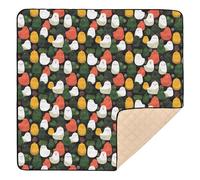 Tappetino da gioco per bambini in morbida schiuma colorata a forma di pollo, non tossico, per neonati, neonati, neonati, bambini, 127 x 127 cm