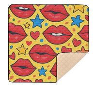 Tappetino da gioco per bambini in stile libro di fiabe, grande, elegante, per interni ed esterni, leggero, per gattonare i bambini, 127 x 127 cm