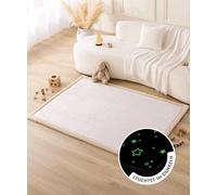 Tappetino da gioco per bambini, in velluto corallo, grande, 170 x 120 x 2,5 cm, in memory foam ad alta densità, elegante tappetino da gioco per pavimento con retro antiscivolo, per gattonare, giocare