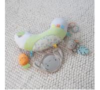 Ingenuity, Cuscino Multiattività Cozy Prop Sylvi, Gioco a Pancia in Giù, Multisensoriale con 4 Giochi Rimovibili, Coniglietto di Peluche Morbido, 0+ Mesi, Supporta lo Sviluppo Motorio