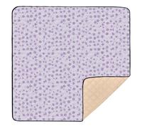 Tappetino da gioco per bambini, morbido, spesso, impermeabile, imbottito, per bambini, 127 x 127 cm, colore: viola