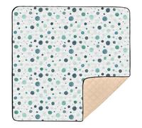 Tappetino da gioco per bambini, stile bohémien, semplice, a pois, grande, robusto, resistente all'acqua, per la pancia, per neonati, neonati, 127 x 127 cm