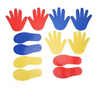 Tappetino da gioco per mani e piedi, tappetino sensoriale per il coordinamento con 3 coppie di cuscinetti per mani e piedi, giocattolo colorato in PVC per esercizi sul pavimento,