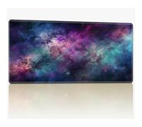 Tappetino da gioco per MTG con bordi cuciti, 61 x 35,6 cm, tappetino da gioco con carte TCG Commander, superficie in gomma liscia, tappetino da scrivania per gioco da battaglia, cielo stellato
