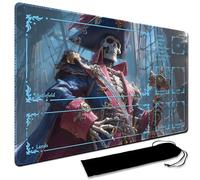 Tappetino da gioco per MTG, con custodia impermeabile, borsa nera Szie 60 x 35 cm, con zona MTG, bordi cuciti, gioco Mat Trading Card Game Playmats TCG Game Mat (con zona, 3)