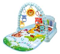 Tappetino da gioco per pianoforte opaco per bambini, Tappetino da gioco per il tempo della pancia del bambino con musica e luce Calcia e suona il pianoforte da ginnastica con sonaglio pende