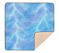 Tappetino da gioco pieghevole per bambini con acquarello, per interni ed esterni, comodo tappetino per gattonare per neonati e neonati, 127 x 127 cm