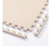 Tappetino da gioco puzzle in schiuma, 30 x 30 cm, confezione da 10 piastrelle ad incastro, per casa, palestra, camera da letto, antiscivolo, ad incastro, tappeto morbido (beige, 2,5 cm di spessore)