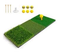 Tappetino da golf 3 in 1, opaco, per attività all'aperto, pieghevole, con base antiscivolo pesante, vassoio per palline e tee 60 x 30 cm