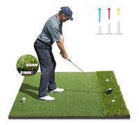 Tappetino da golf a doppio tappeto erboso di alta qualità: 1,5 x 1,2 m ispessito per cortile, campo guida, pratica al chiuso e all'aperto, per colpire, altalena e scheggiatura, regalo ideale per