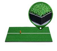 Tappetino da golf in gomma resistente, Golf Hitting Mat Indoor Outdoor Practice Mat Green 30x60cm/12x24in With Tee Rubber Base