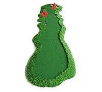 Tappetino da golf in gomma resistente, Golf Putting Mat With Golf Clubs Artificial Grass Foldable 0.7x3.6m For Home Office Outdoor(Style 2)