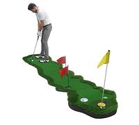 Tappetino da golf in gomma resistente, Golf Putting Mat With Golf Clubs Artificial Grass Foldable 0.7x3.6m For Home Office Outdoor(Style 1)
