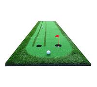 Tappetino da golf in gomma resistente, Indoor Outdoor Golf Putting Mat 75x300cm 2 Holes Raised Incline EVA Bottom Korean Imported Grass