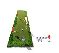 Tappetino da golf in gomma resistente, Portable Golf Putting Green Mat 5 Holes Indoor/Outdoor Practice EVA Base & Artificial Grass Pack of 6