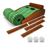 Tappetino da Golf per Pratica del Putt - Tappetino da Golf per Pratica al Coperto con Ritorno Automatico della Pallina per Mini Giochi E Pratica A Casa O in Ufficio, O No Putting Mirror And Golf Club