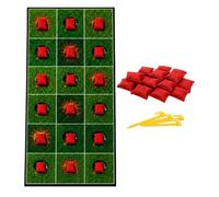 Tappetino da in memory per bambini, per feste interattive | Grande tappetino da gioco antiscivolo (192 x 75 cm) per l'allenamento della memoria. Contiene 18 piccoli pouf e 4 piedini