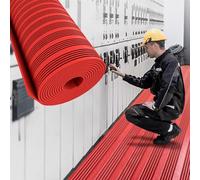 Tappetino da lavoro in gomma isolato ad alta tensione, non conduttivo, 35 KV, tappetino di sicurezza per fabbrica e officina, resistente tappetino isolante rosso (1 m x 1 m), essenziale per lavori