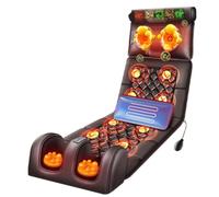 Tappetino da massaggio con calore e vibrazioni, 10 motori, 20 teste Shiatsu collo, 9 modalità per alleviare i muscoli, cuscino massaggiante elettrico, design felpato