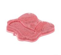 Tappetino da massaggio per bagno per doccia a forma di farfalla e antiscivolo sul retro, progettato per sicurezza e comfort durante il bagno (rosa)