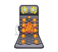 Tappetino da massaggio per tutto il corpo, massaggiatore Shiatsu per la schiena con calore, cuscino per sedia con 10 motori a vibrazione, 30 teste, materasso per collo, schiena, gambe, allevia il