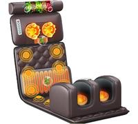 Tappetino da massaggio riscaldato per tutto il corpo con 20 teste di massaggio Shiatsu per il collo, materasso per massaggio rilassante, 9 modalità e 9 forza regolabile per collo e schiena,