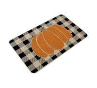 Tappetino da pavimento di cocco Halloween all'interno, navigazione sporca naturale, tappetino in fibra di cocco arancione, non slitta per corridoio, terrazza, area d'ingresso, decorazione aut