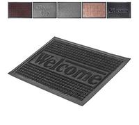 Tappetino da pavimento Kadax, 60 x 40 cm, footwell per all'interno e all'esterno, tappetino per versamento in gomma lavabile per porta d'ingresso, ingresso della casa, (nero)
