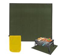 Tappetino da pavimento per griglia, tappeto ignifugo per barbecue sotto il fuoco di campo, accessorio riutilizzabile portatile, protezione superfici per pic-nic, escursionismo, giardino prato