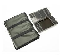 Tappetino da pesca leggero con custodia per esche integrata per pescatori in tessuto di poliestere e scatola portaoggetti in ABS per la gestione delle attrezzature in movimento