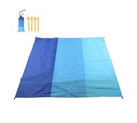 Tappetino da picnic portatile stile pieghevole impermeabile tappetino da spiaggia di prevenzione della sabbia di grandi dimensioni per la plastica in poliestere da viaggio da (Tre combinazioni di blu