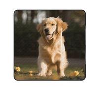 Tappetino da picnic portatile, tappetino da picnic stampato con cane Golden Retriever,Coperta da spiaggia pieghevole all'aperto,Tappeto interno