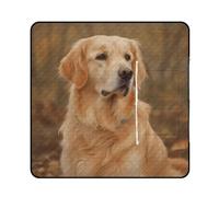 Tappetino da picnic portatile, tappetino da picnic stampato Golden Retriever,Coperta da spiaggia pieghevole all'aperto,Tappeto interno