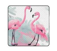 Tappetino da picnic portatile, tappetino da picnic stampato Love Flamingo,Coperta da spiaggia pieghevole all'aperto,Tappeto interno