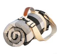 Tappetino da picnic resistente all'acqua realizzato con strati in acrilico e spugna per un maggiore comfort su terreni bagnati o ruvidi per riunioni di gruppo (nero)