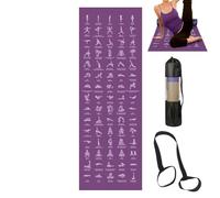 Tappetino da Pilates Antistrappo e Morbido con Pose e Stretching